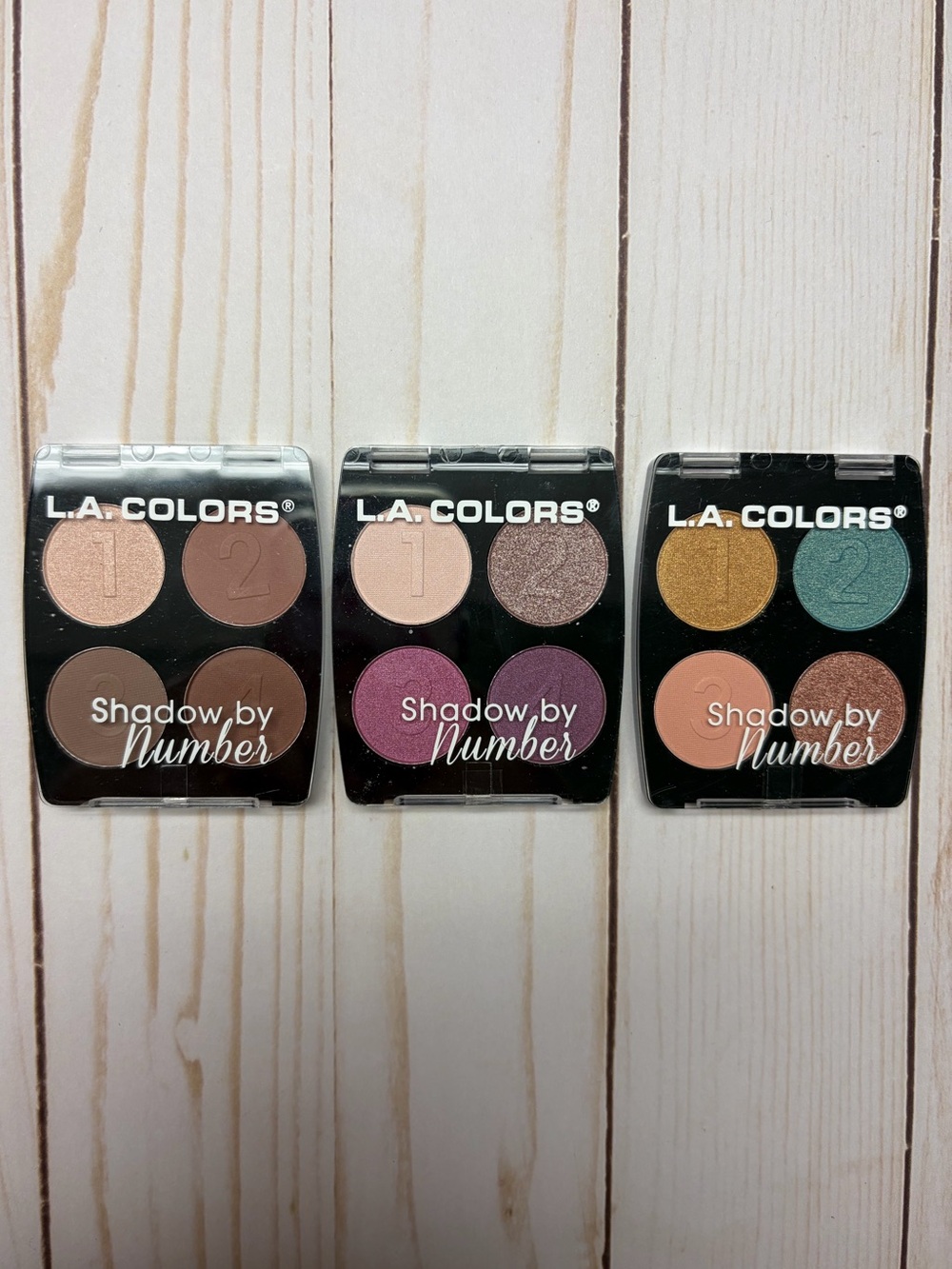 L.A. Colors Shadow By Numbers Eyeshadow Palette Lot
